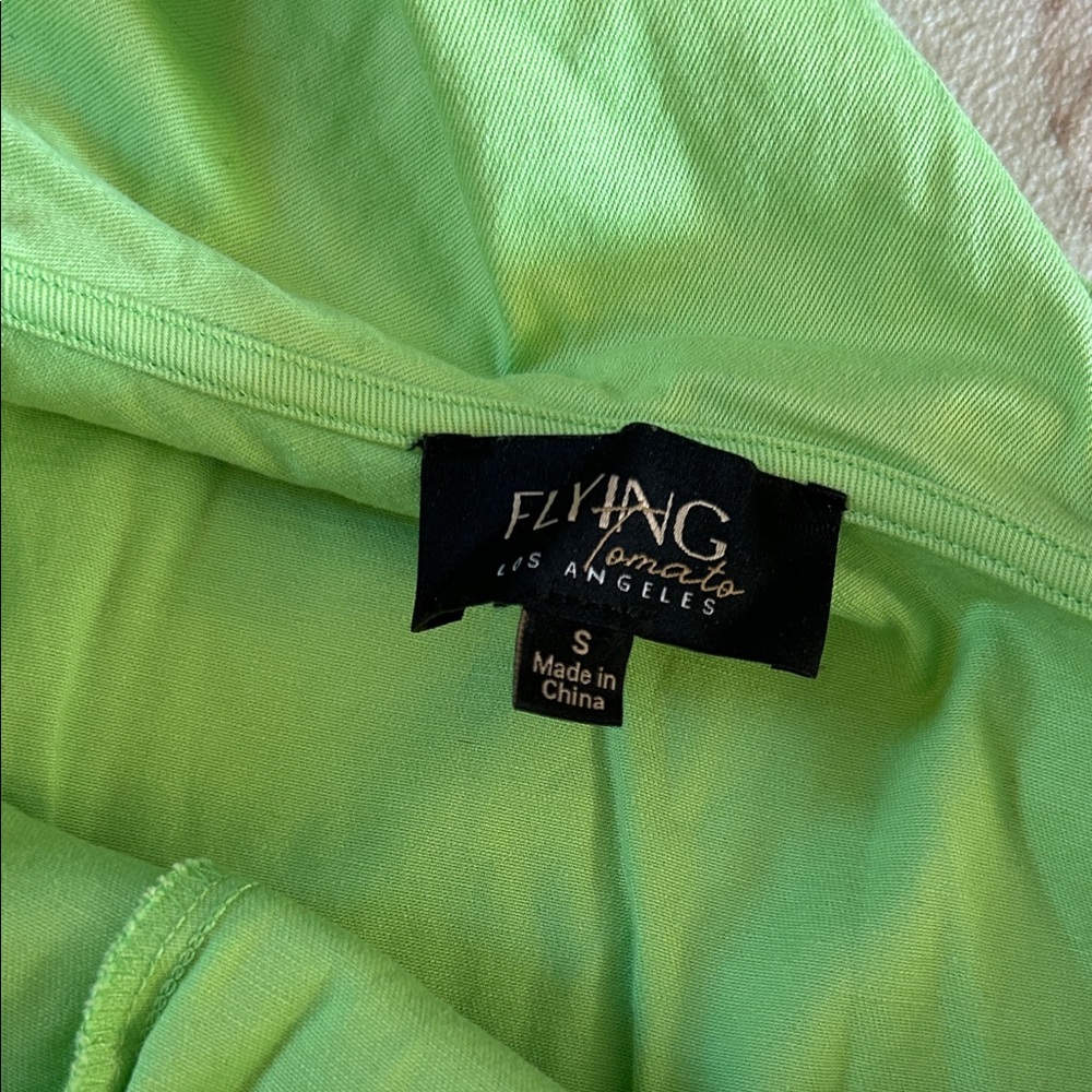 Lime Green Ruffled Romper - Picture 3 of 4